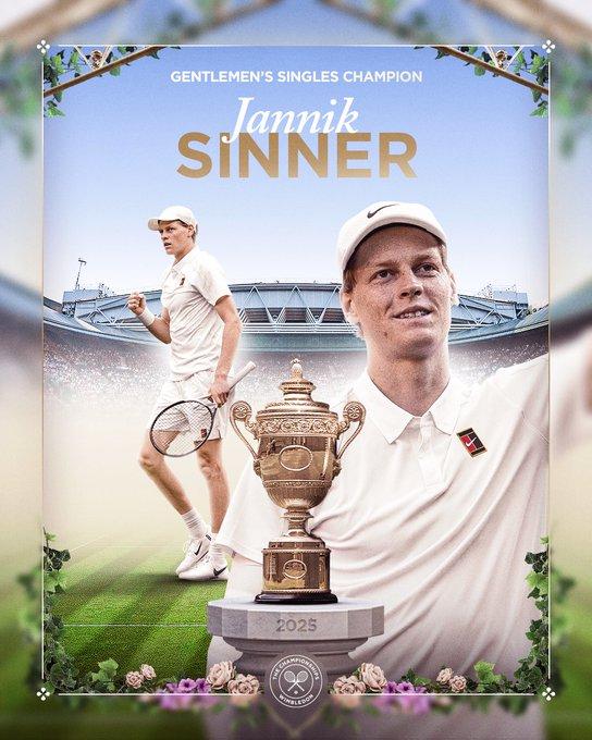 Jannik Sinner, primul italian care câștigă finala de la Wimbledon