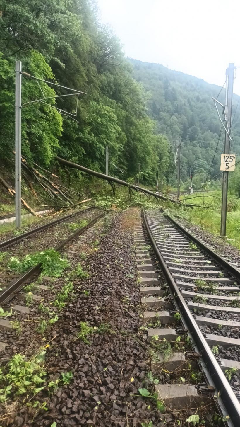 Haos pe calea ferată! Trenurile au întârzieri între 20 și 150 de minute după incidentul dintre Racoș și Rupea, jud. Brașov