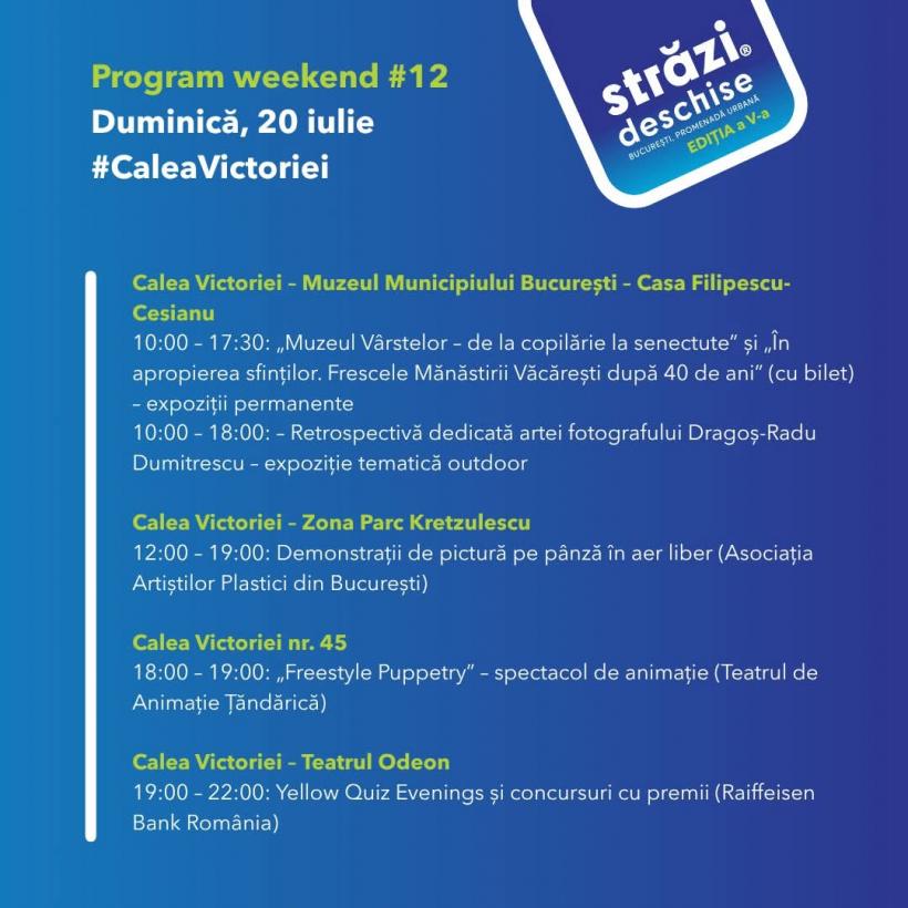 Un nou weekend „Străzi Deschise – București, Promenadă urbană” aduce arta și distracția pe Calea Victoriei 18963527