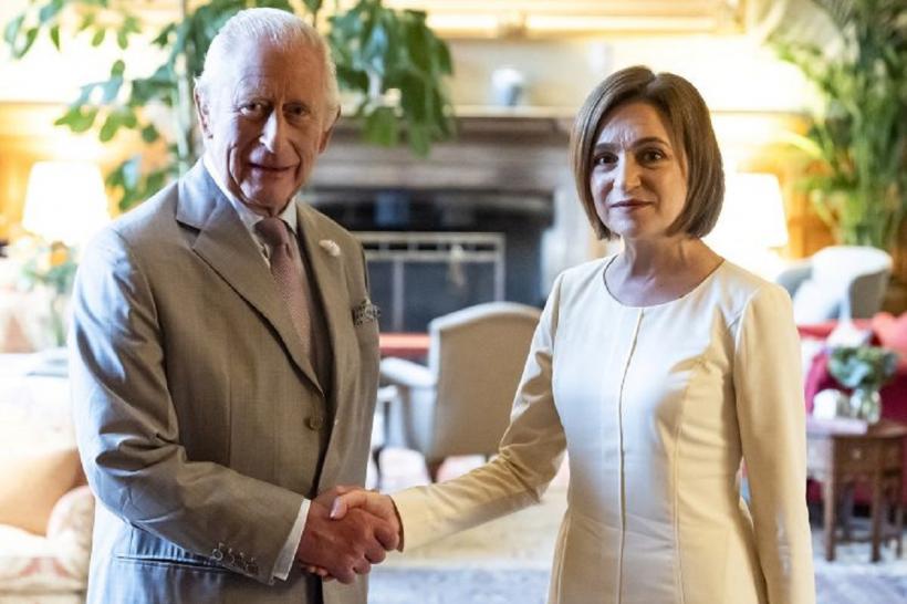 Maia Sandu, primită de Regele Charles al III-lea