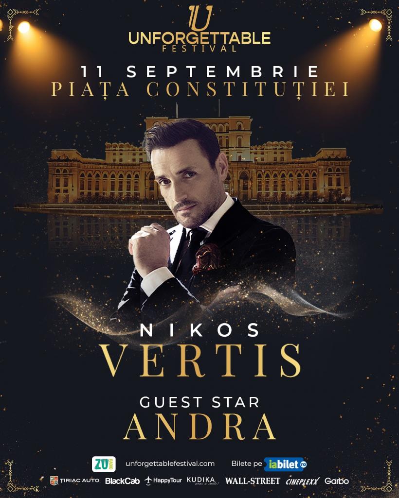Ce declară Andra despre Nikos Vertis, înainte de show-ul extraordinar de la Unforgettable Festival