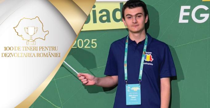 Alessio Nenu, campion la Olimpiada Europeană de Geografie și vocea tinerei generații, înscris în campania „100 de tineri pentru dezvoltarea României”