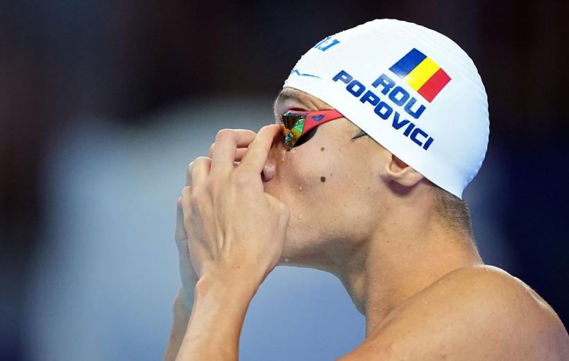 David Popovici, calificare spectaculoasă în finala probei de 100 metri liber