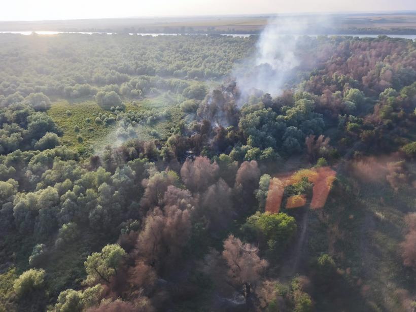 Incendiu pe 6 hectare la Chilia Veche - intervine elicopterul Black Hawk 18965885