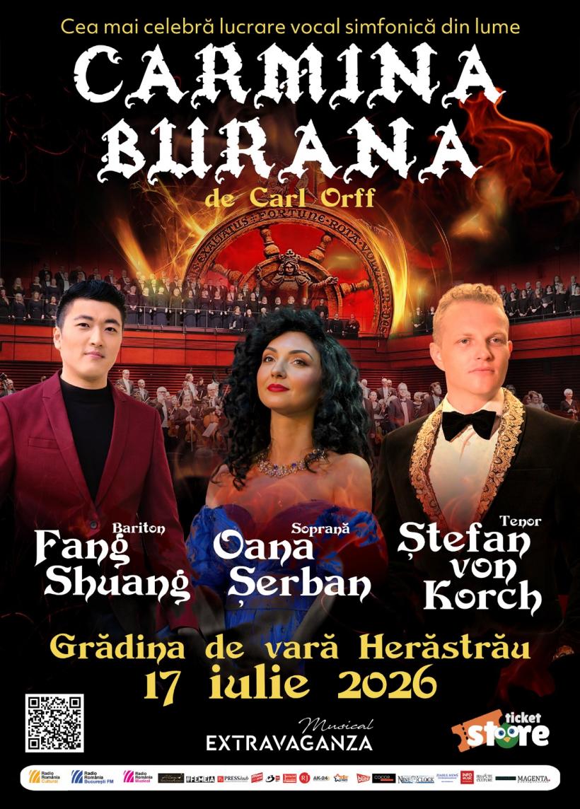 CARMINA BURANA – cu tenorul Ştefan von Korch în linia solistică - în premieră în aer liber în Bucureşti, pe 17 iulie 2026 la Grădina de Vară Herăstrău 18966157