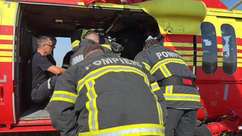 Pompierii militari continuă eforturile pentru stingerea incendiului din Delta Dunării, aflat în a opta zi 18966824