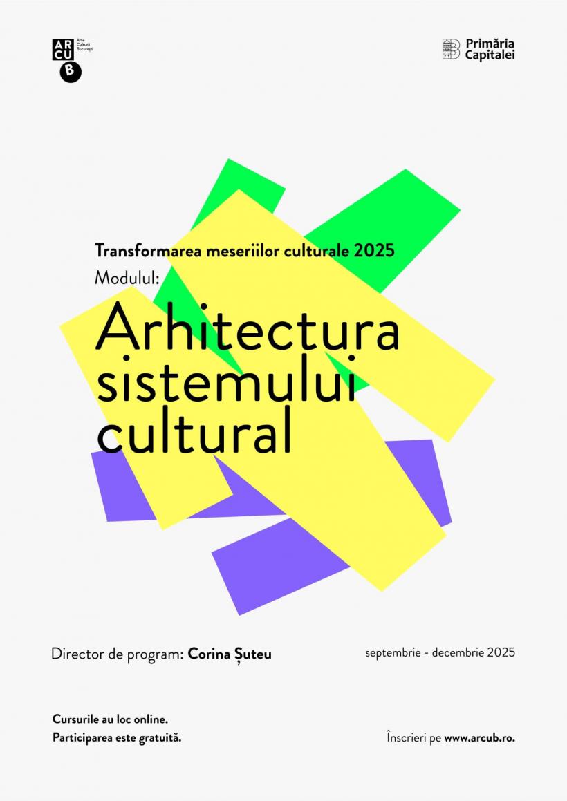 ARCUB contribuie la profesionalizarea sectorului cultural: Programul „Transformarea meseriilor culturale” revine din septembrie, în format online