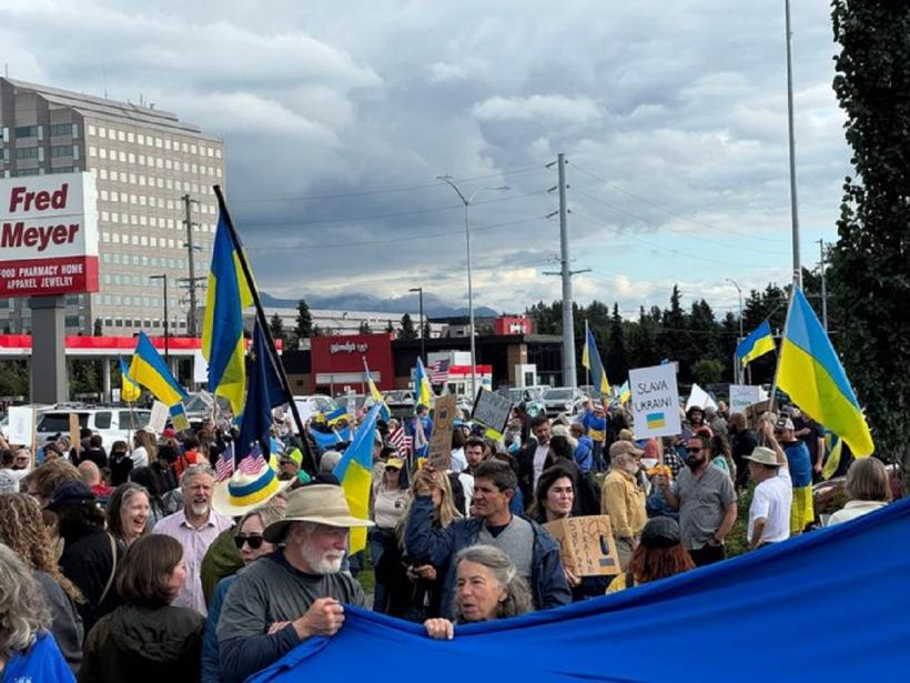 Miting pro-ucrainean organizat în Alaska, înaintea summitului Trump-Putin