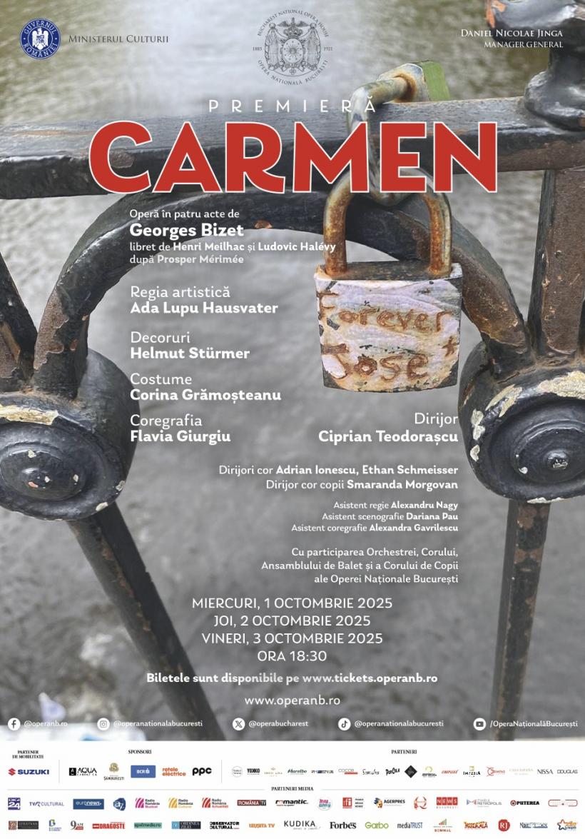 Opera Națională București deschide Stagiunea 2025 -2026 cu premiera operei „Carmen”