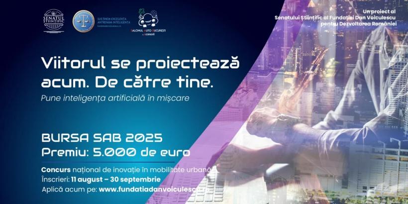 AI în trafic: cum schimbă Bursa SAB 2025 orașele României. Senatul Științific al Fundației Dan Voiculescu lansează o nouă provocare