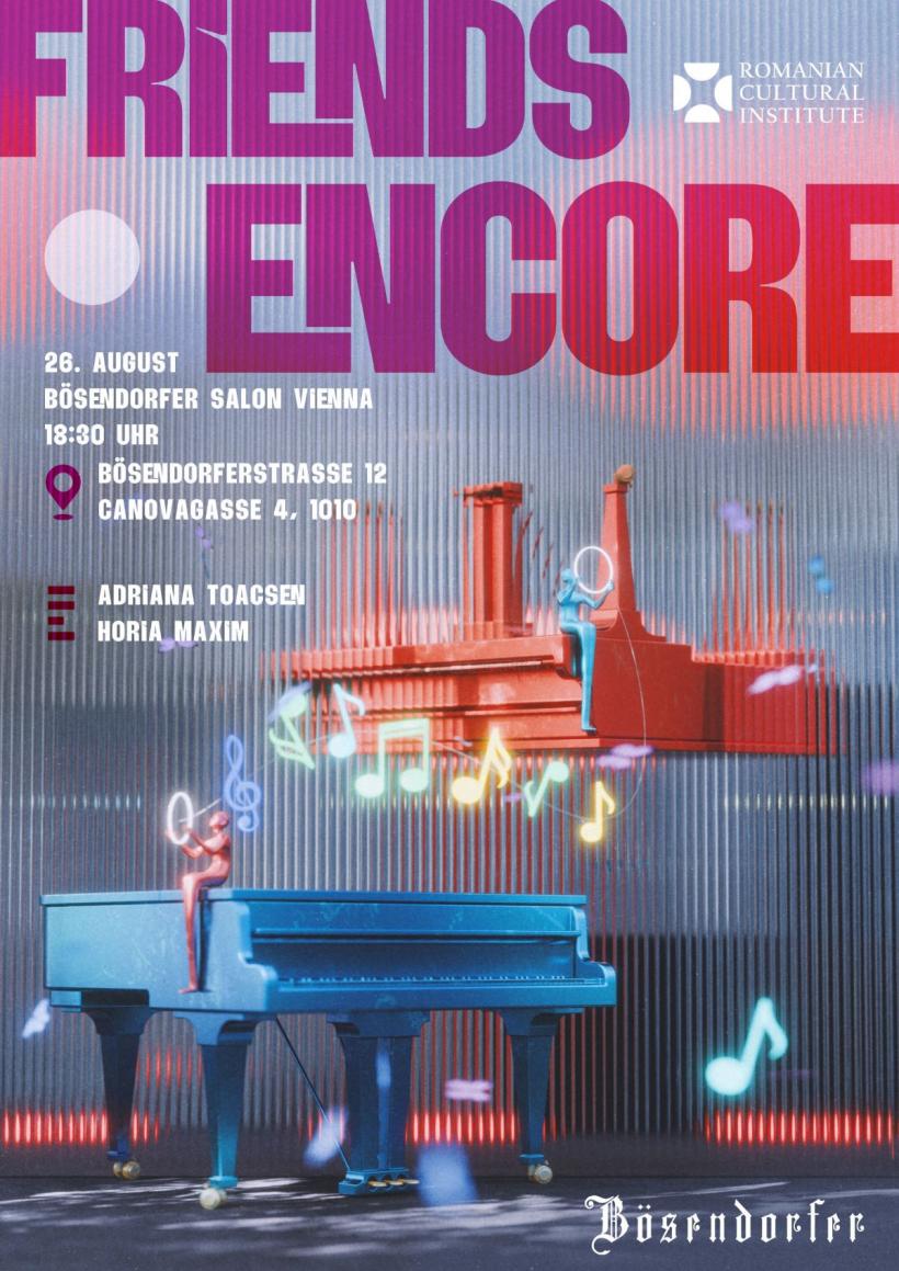 Turneul FRIENDS. ENCORE: patru pianiști interpretează compoziții românești contemporane în capitale din Europa, cu sprijinul ICR