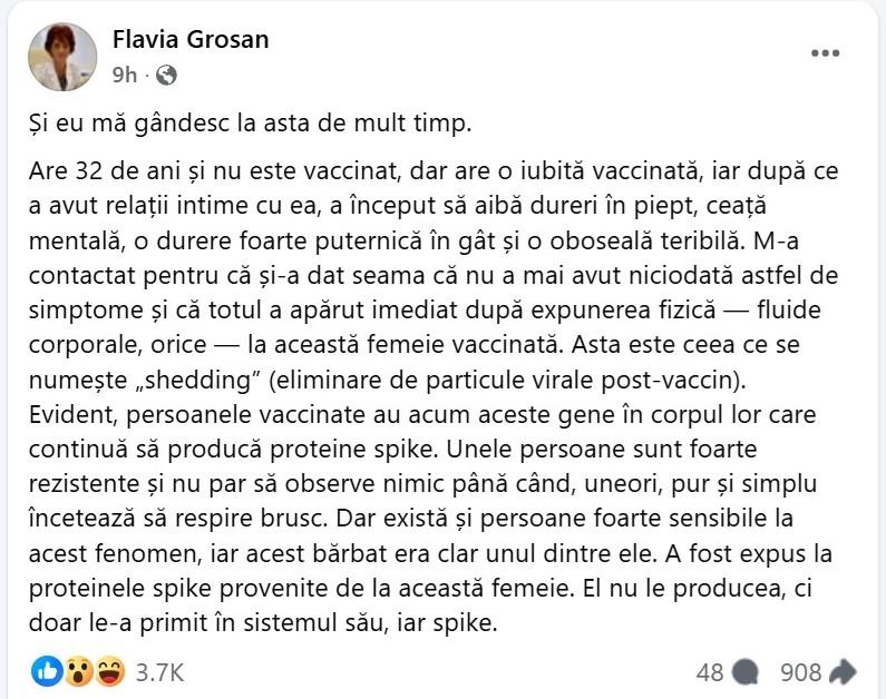 Un nou derapaj marca „Groșan”:  nevaccinații se pot îmbolnăvi dacă fac sex cu vaccinații 18968849