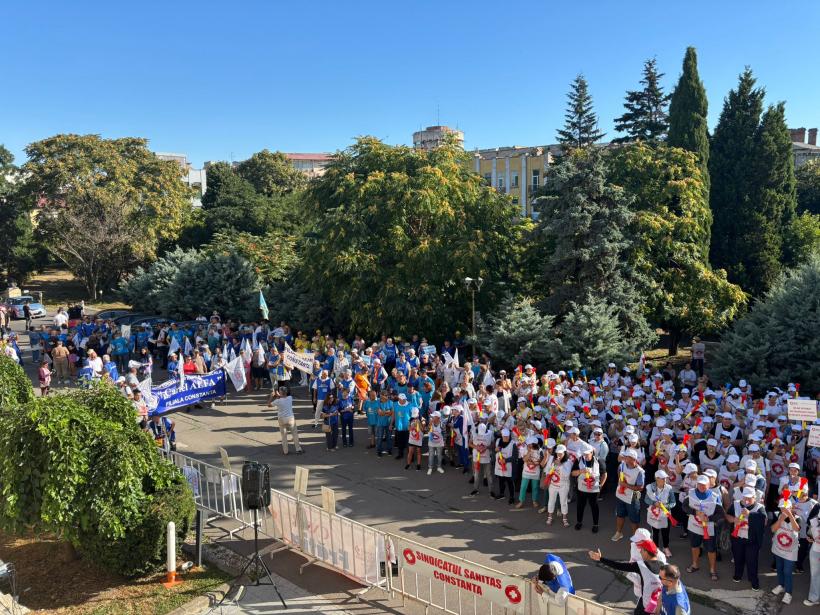 Proteste la Constanța față de măsurile guvernului Bolojan. Sindicatele cer salarii mai mari și pensii echitabile 18969113