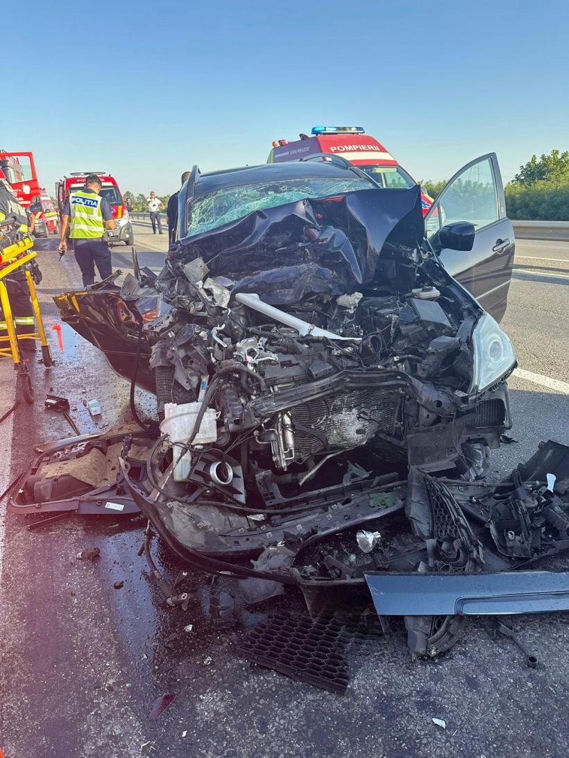 Accident grav pe A1, între Florești și Stoenești: Planul Roșu de Intervenție activat