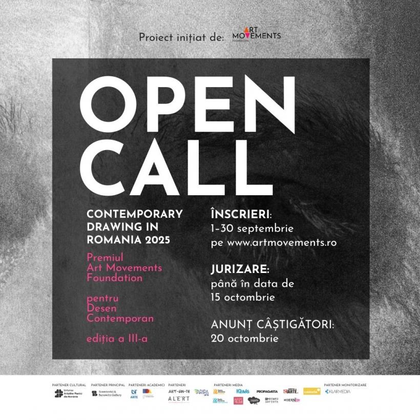 Art Movements Foundation și Scemtovici &amp; Benowitz Gallery, cu sprijinul ALERT Studio, deschid ediția a III-a a Premiului pentru Desen Contemporan