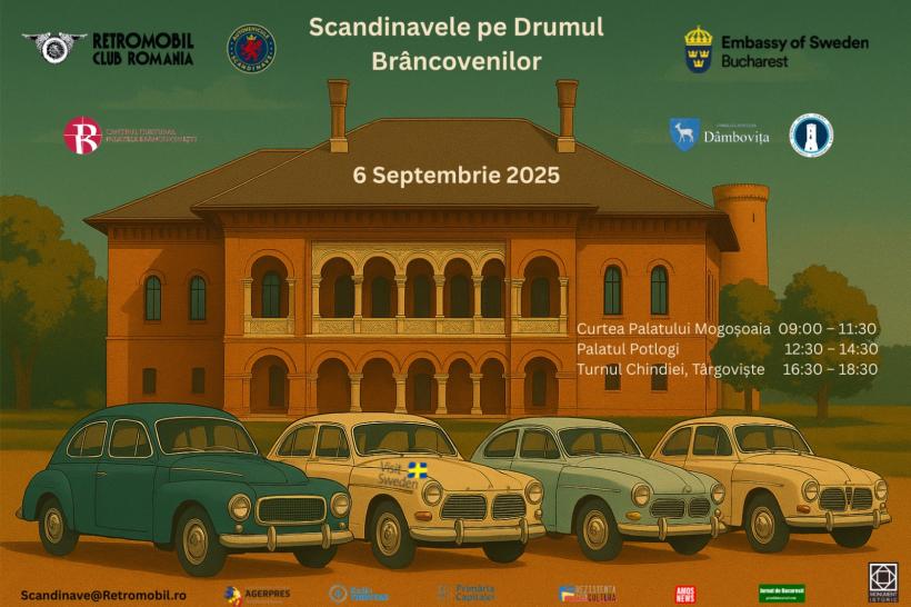 „Scandinavele pe Drumul Brâncovenilor”: 24 de vehicule istorice Volvo și Saab pornesc sâmbătă din Mogoșoaia, într-o caravană cu parfum regal 18970237