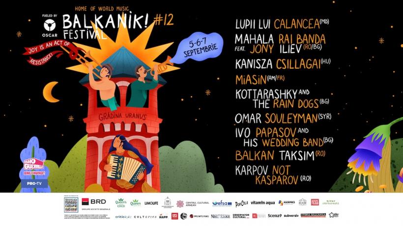 Azi începe Balkanik Festival 2025 - Home of World Music  Trei zile de muzică, dans și artă între 5 si 7 septembrie în Grădina și pe Strada Uranus din București