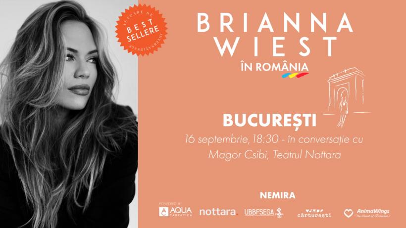 Brianna Wiest, autoarea bestsellerului „Tu ești muntele”, ajunge în luna septembrie pentru prima oară în România 