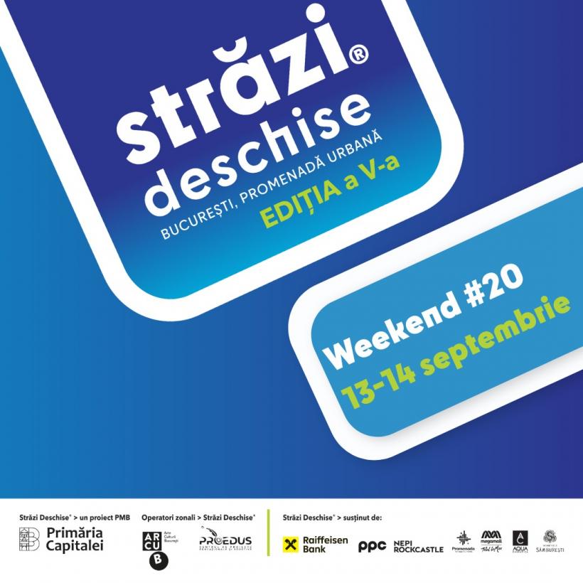 „Străzi deschise” în weekendul 13-14 septembrie: artă, film, percuție și spectacole în mijlocul orașului și pe Calea Griviței