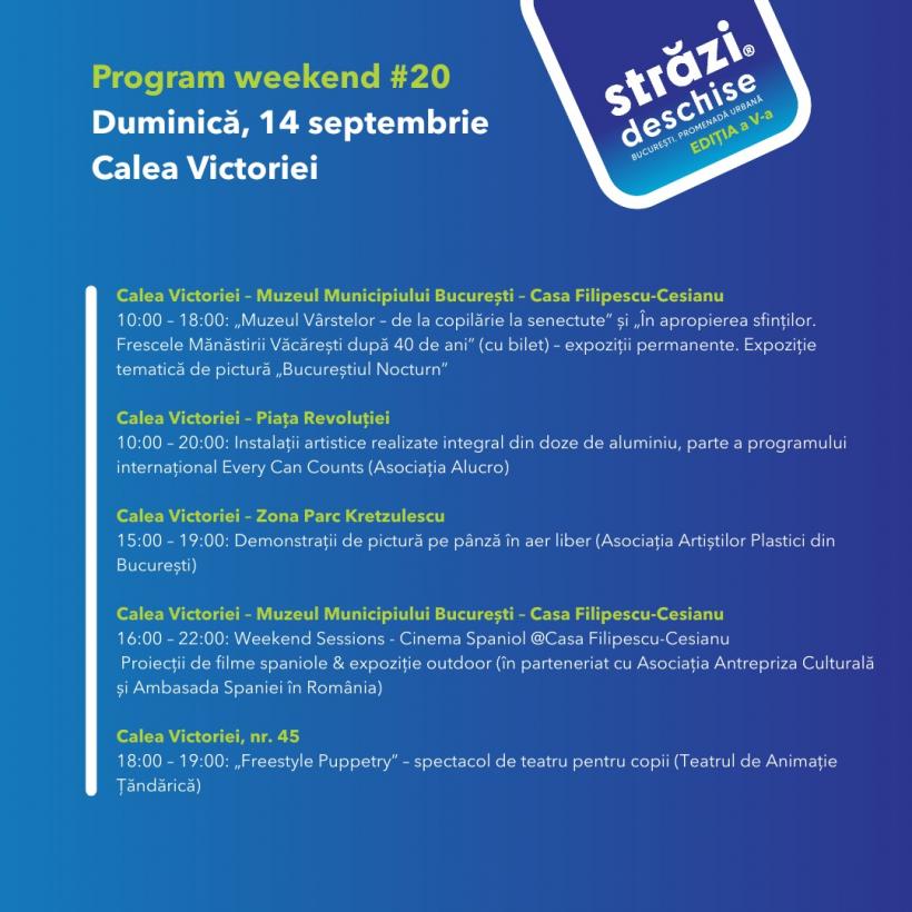 „Străzi deschise” în weekendul 13-14 septembrie: artă, film, percuție și spectacole în mijlocul orașului și pe Calea Griviței 18971737