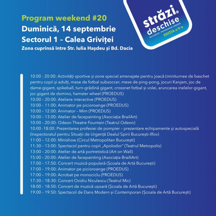 „Străzi deschise” în weekendul 13-14 septembrie: artă, film, percuție și spectacole în mijlocul orașului și pe Calea Griviței 18971738