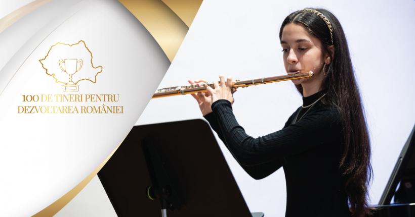 Emma-Iona Gherganu, flautista care duce România pe marile scene ale lumii, în campania „100 de tineri pentru dezvoltarea României”