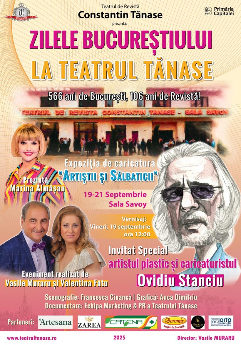 Vernisaj la Teatrul „Constantin Tănase”: Expoziţia de Caricatură „ARTIŞTII şi SĂLBATICII” a artistului OVIDIU STANCIU 18972214