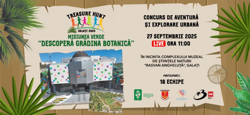 „Misiunea verde - Descopera Grădina Botanică”, eveniment tip Treasure Hunt – sâmbătă, 27 septembrie