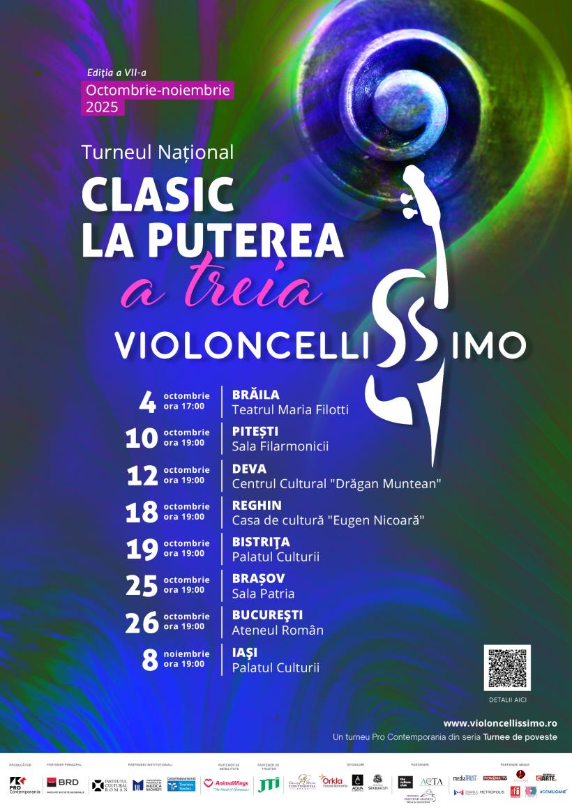 Marin Cazacu și Violoncellissimo pornesc în luna octombrie în cel de-al 7-lea Turneu Național „Clasic la puterea a treia”. Concert la Ateneul Român pe 26 octombrie 18974486