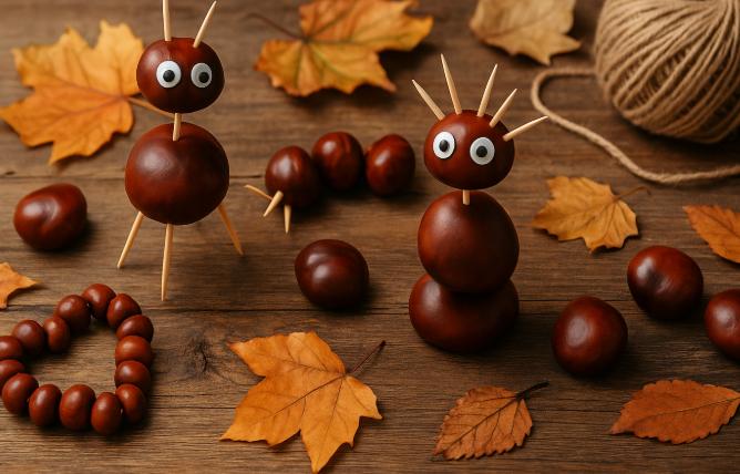 Ornamente handmade cu castane: idei creative pentru zilele de toamnă