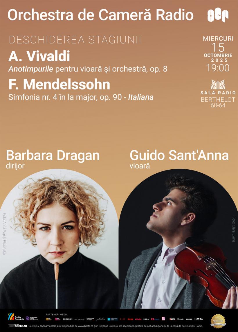 Anotimpurile de Vivaldi și Simfonia nr. 4 – Italiana de Mendelssohn deschid stagiunea Orchestrei de Cameră Radio    18975478