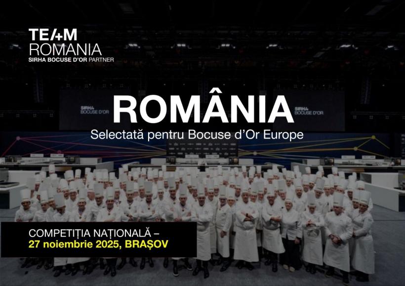 Pentru prima dată, România urcă pe scena mondială a gastronomiei: echipa națională a fost selectată să participe la Bocuse d’Or Europe 2026