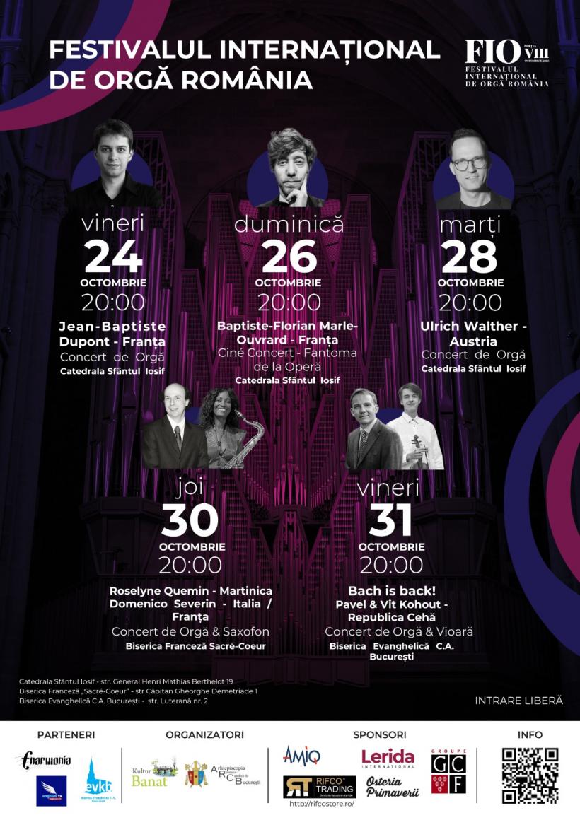 Începe Festivalul Internațional de Orgă FIO România – Ediția a VIII-a