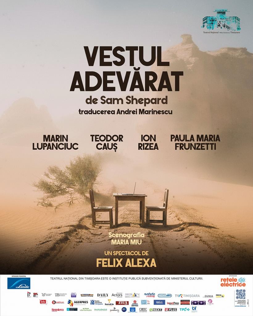 Teatrul Național din Timișoara pregătește premiera lunii: VESTUL ADEVĂRAT de Sam Shepard în regia lui Felix Alexa