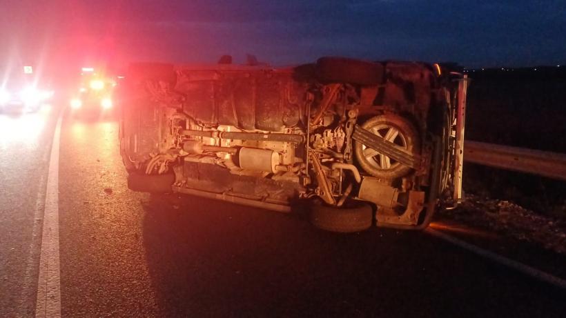 Accident pe centura Timișoarei: trei autoturisme și un microbuz, implicate într-un carambol. O femeie a ajuns la spital