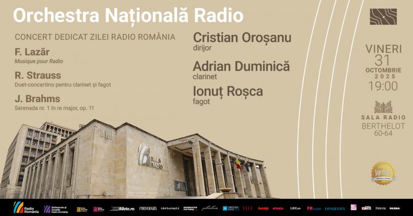 97 de ani pentru Radio România: concert aniversar dirijat de Cristian Oroșanu