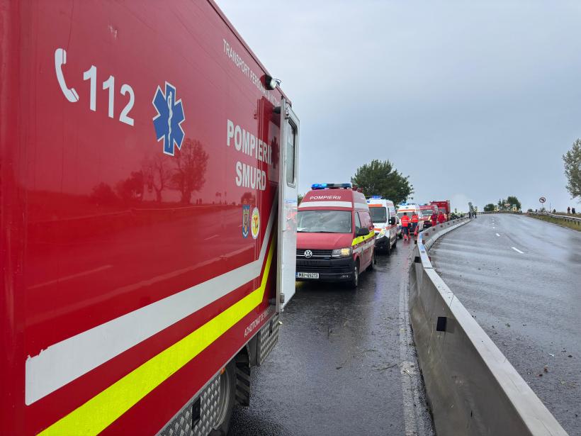 Patru persoane rănite într-un accident cu cinci mașini pe DJ 720, în Dâmbovița