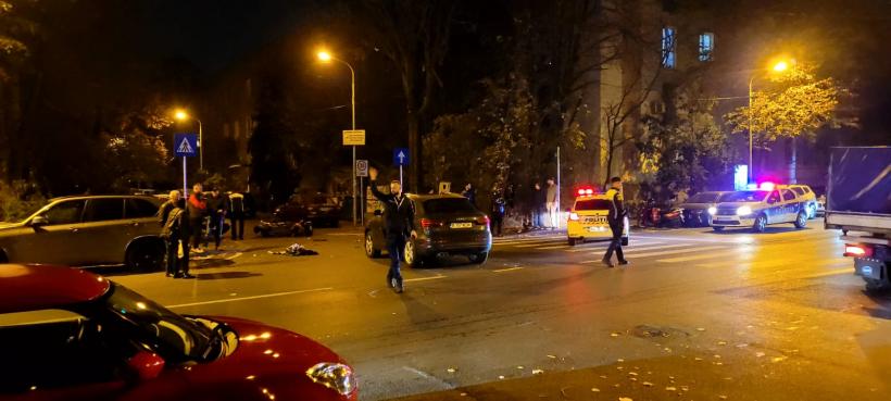 Accident în București: Livrator lovit de o mașină în intersecția Ceaikovski cu Bach