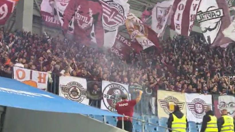 Incident violent: Bătaie între galerii la meciul Rapidului