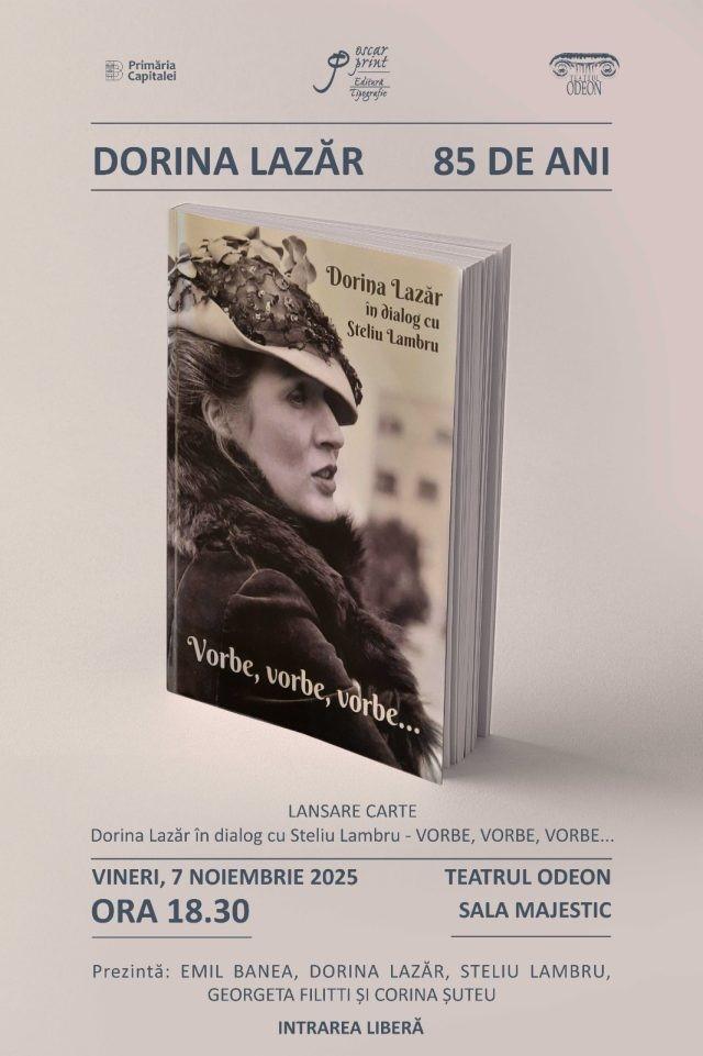 Lansarea de carte „DORINA LAZĂR în dialog cu Steliu Lambru – VORBE, VORBE, VORBE…”
