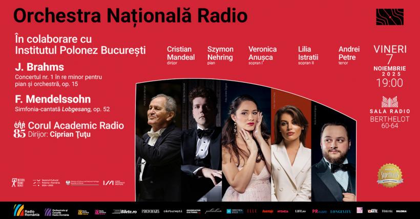 Cristian Mandeal dirijează Brahms și Mendelssohn la Sala Radio pe 7 noiembrie