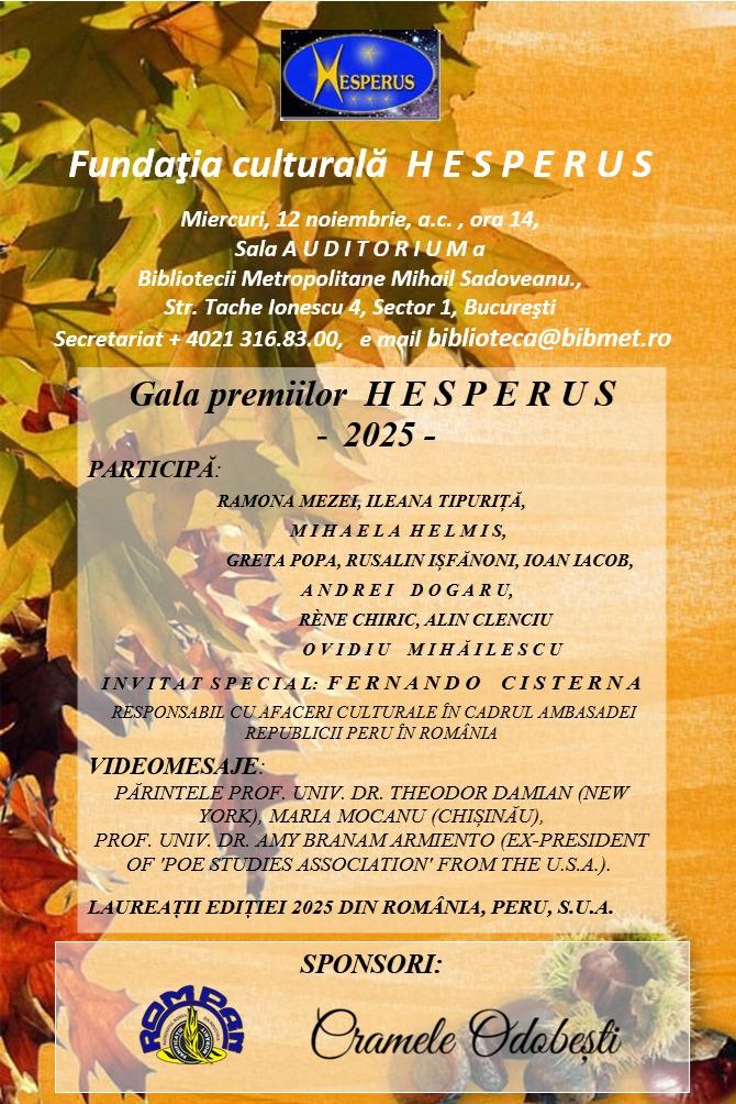 Gala Premiilor HESPERUS 2025