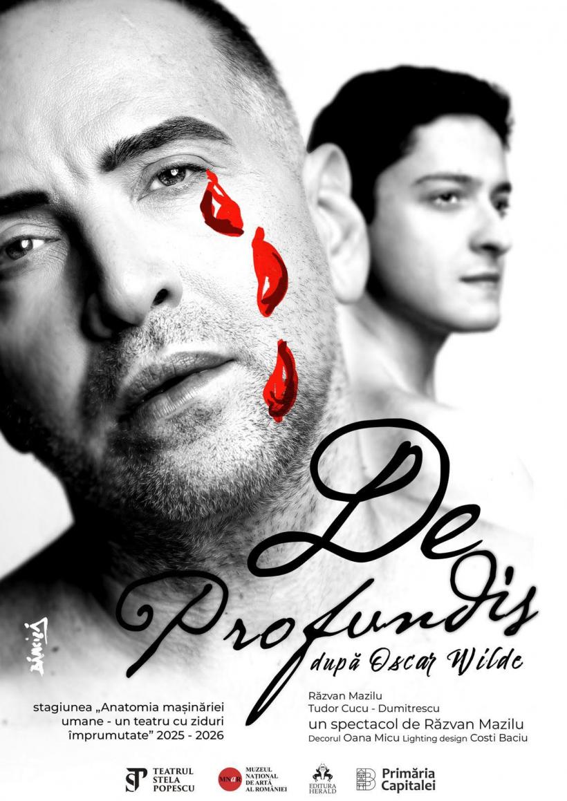 Răzvan Mazilu şi Tudor Cucu-Dumitrescu în „De Profundis”, după Oscar Wilde, în premieră pe 19 noiembrie, la Sala Oglinzilor de la MNAR
