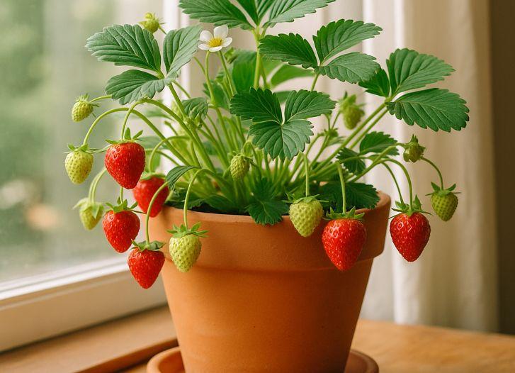 Căpșuni de apartament: planta care îți oferă fructe proaspete chiar și când afară ninge
