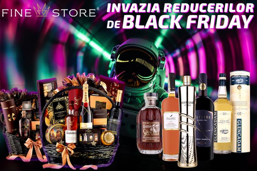 Lasă-te inspirat de FineStore de sărbători! Alege coșuri cadou la prețuri de Black Friday 