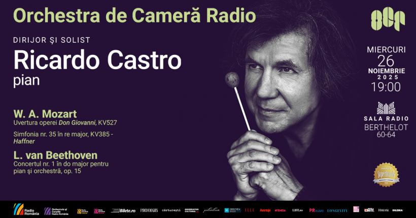 Muzicianul brazilian Ricardo Castro invitat la Sala Radio pe 26 noiembrie