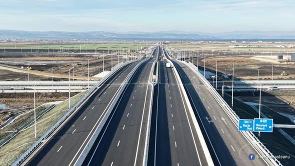 Autostrada Moldovei: Imagini spectaculoase din dronă cu noul tronson
