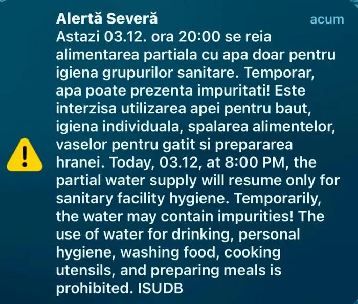 Se reia alimentarea cu apă în Moreni. Localnicii, avertizați că nu este de băut sau pentru gătit 18984019