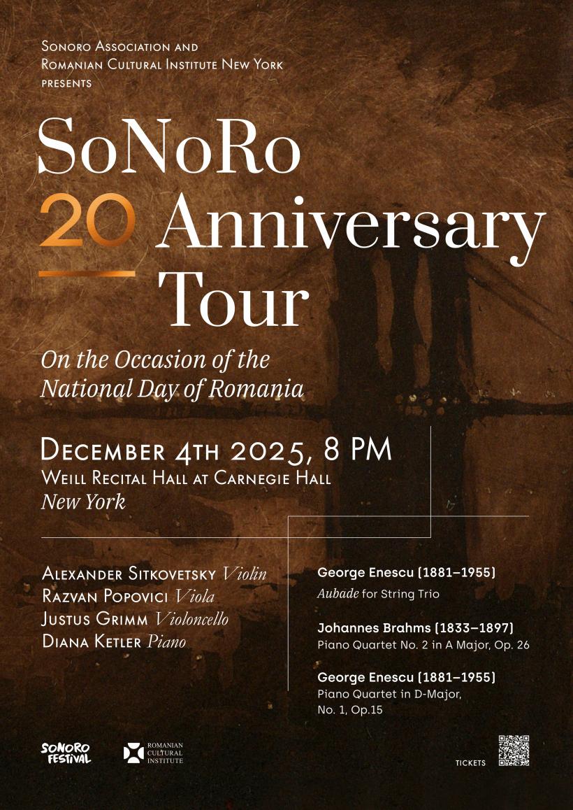 Ansamblul Raro la Carnegie Hall cu ocazia Zilei Naționale a României și a 20 de ani de la debutul festivalului SoNoRo