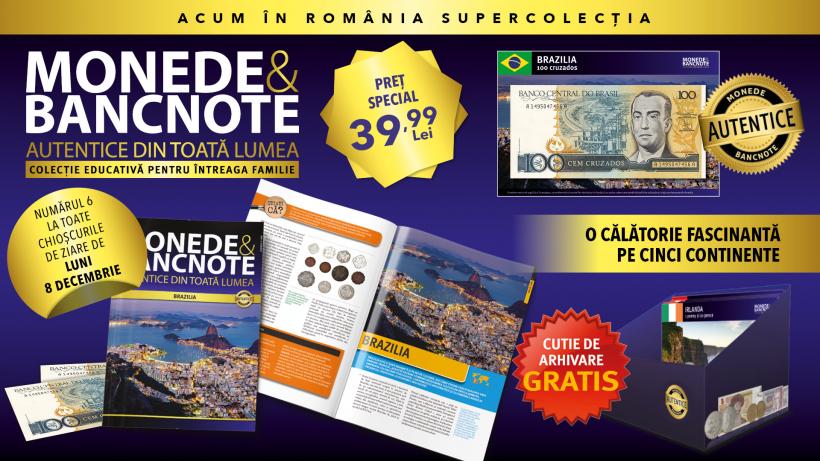 Descoperă Brazilia în numărul 6 din colecția  „Monede și bancnote autentice din toată lumea”
